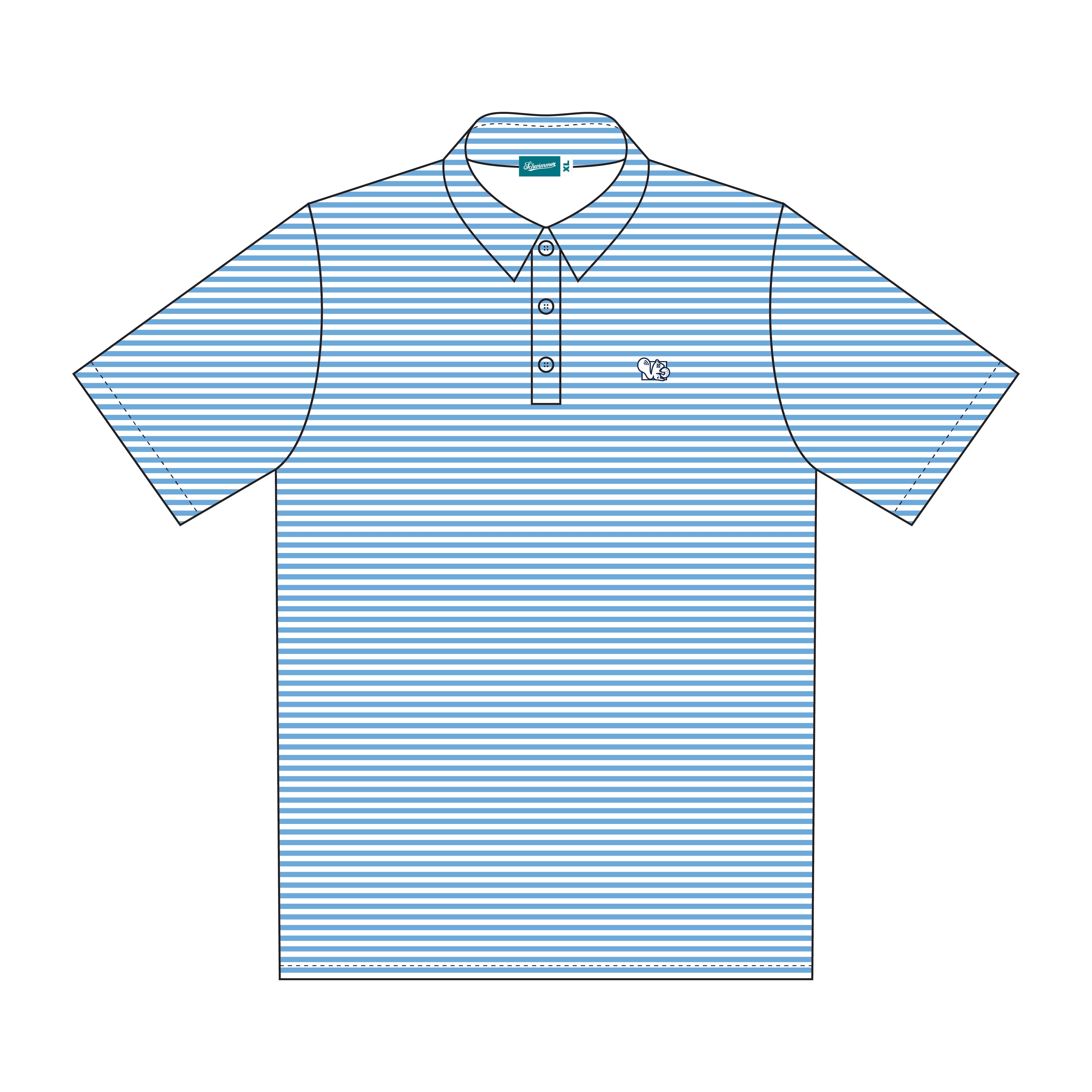 Blue Stripe Polo (Pre-order)