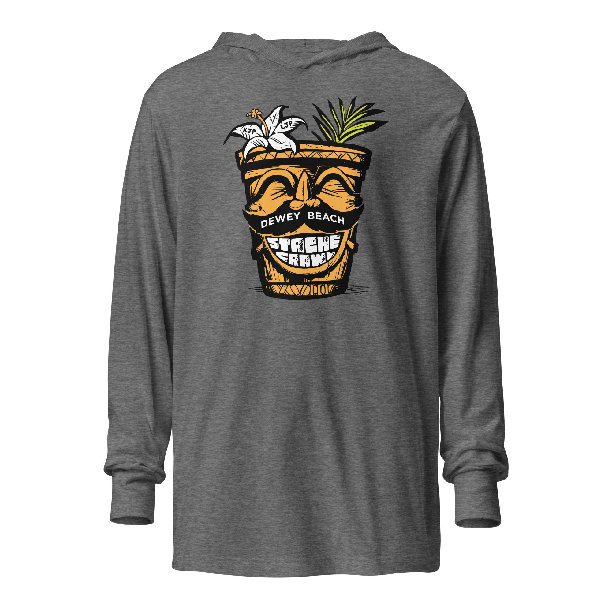 Stache Crawl Hooded long-sleeve tee
