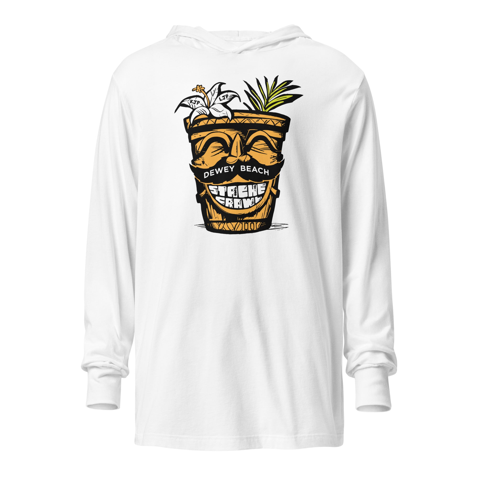 Stache Crawl Hooded long-sleeve tee